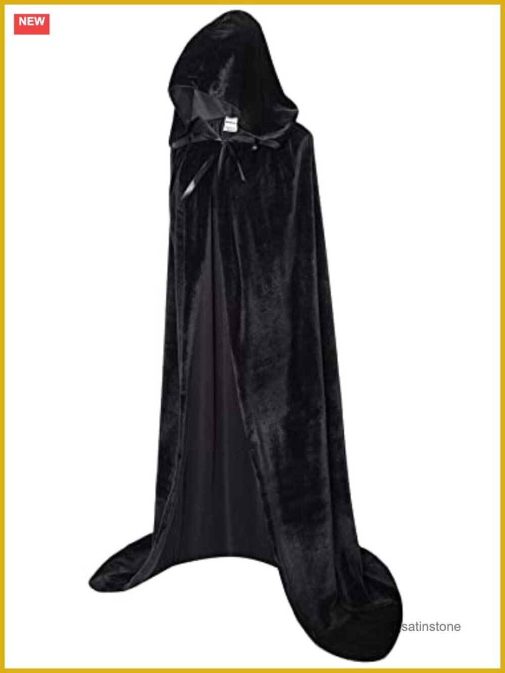 59 inch Velvet Hooded Cloak Cape Halloween Cosplay Robe Adult